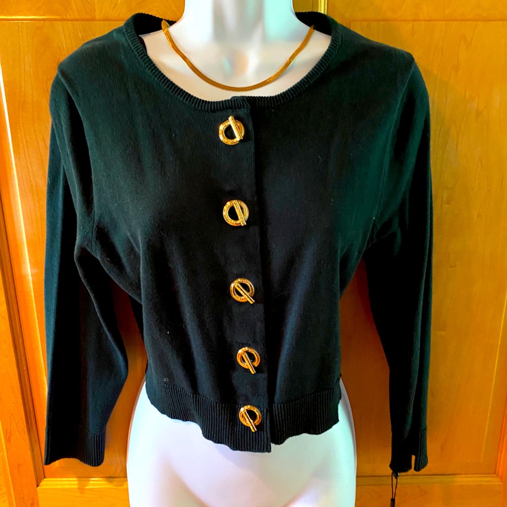 COPY - Calvin Klein sweater gold buttons.